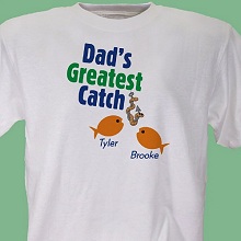 Greatest Catch Personalized Fishing T-Shirts