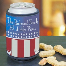 Personalized Patriotic American Eagle Can Wrap Koozies