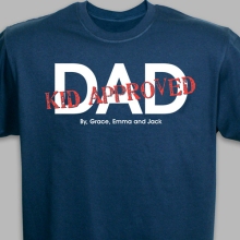 Personalized Kid Approved Dad T-shirt