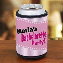 Personalized Bachelorette Party Can Koozie Wraps