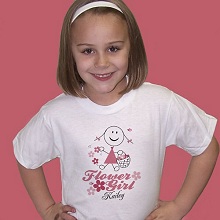 Flower Girl Personalized Youth T-shirts