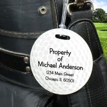 Golf Ball Personalized Golf Bag Tag