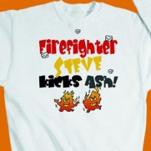 Kicks Ash Personalized Firefighter Sweatshirt