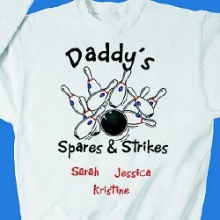 Spares and Strikes Personalized Bowling Sweatshirts