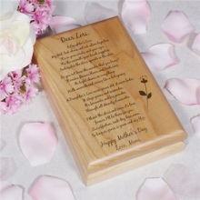 To My Daughter Engraved Wood Valet Box