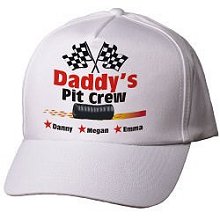 Pit Crew Personalized Racing Fan Hats