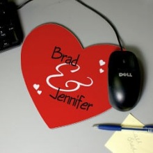 Personalized Heart Shaped Mouse Pads