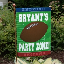 Football Party Zone Personalized Garden Flags