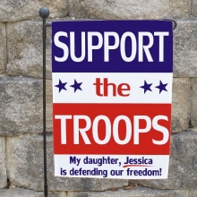 Personalized Support Our Troops Patriotic Garden Flags