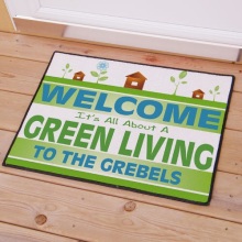 Green Living Personalized Go Green Door Mat