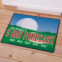 Golf Forecast Personalized Golf Welcome Doormats