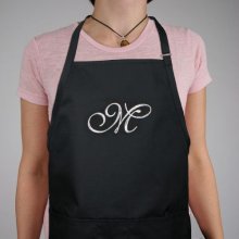 Embroidered Initial Kitchen Cooking Aprons