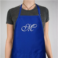 Embroidered Initial Kitchen Cooking Aprons