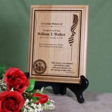 Personalized Military Memorial Wood Plaques