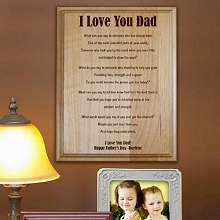 Fathers Poem Personalized Wood Plaques