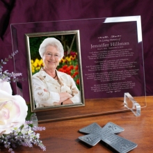 In Loving Memory Personalized Beveled Glass Picture Frames