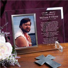 In Loving Memory Personalized Beveled Glass Picture Frames