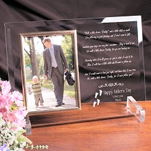 Following In Your Footsteps Personalized Beveled Glass Picture Frames