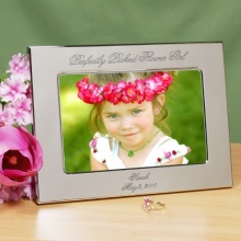 Perfectly Picked Flower Girl Engraved Silver Picture Frames