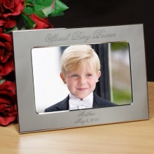 Official Ring Bearer Engraved Silver Picture Frame