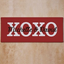 Hugs and Kisses Personalized Wall Canvas