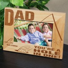 A Hole In One Personalized Wood Golf Picture Frames