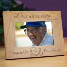 Love Never Ends Personalized Memorial Wood Picture Frames
