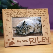 Cat in Heaven Personalized Memorial Pet Picture Frames