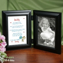 I Love You Daddy Personalized Black Bi-Fold Picture Frame