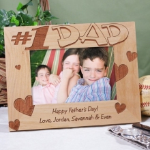 Number One Personalized Wood Picture Frame