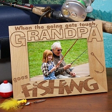 Goes Fishing Personalized Wood Picture Frames