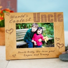 World's Coolest Uncle Personalized Uncle Wood Picture Frames