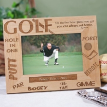 Golfer Personalized Wood Golf Picture Frames