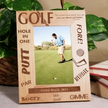 Golfer Personalized Wood Golf Picture Frames