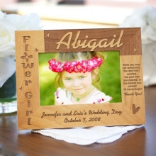 Flower Girl Personalized Wood Picture Frames