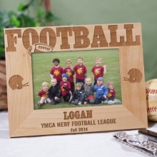 Laser Engraved Football Wood Picture Frames