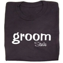 Bridal Party Personalized Black T-Shirts