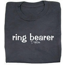Personalized Ring Bearer Black Youth T-shirts