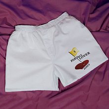 Par-Fect Lover Men's White Personalized Golf Boxer Shorts