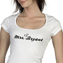 Mrs. Personalized Wedding Ladies Fitted T-Shirts
