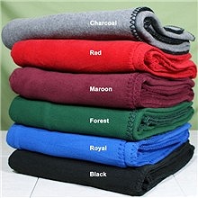 Personalized Embroidered Fleece Throw Blankets