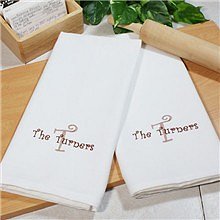 Embroidered Family Kitchen Towel Set