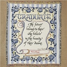 Embroidered Graduation Tapestry Throw Blankets