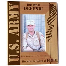 Personalized U.S. Army Wood Picture Frames