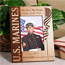 Personalized U.S. Marines Wood Picture Frames
