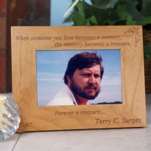 Memory Becomes A Treasure Personalized Memorial Wood Picture Frames