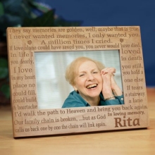 In Loving Memory Personalized Memorial Wood Picture Frames