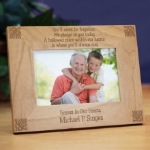 Never Be Forgotten Personalized Memorial Wood Picture Frames
