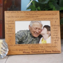 Always Remembered Personalized Memorial Wood Picture Frames