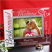 Engraved Bridesmaids Glass Picture Frames